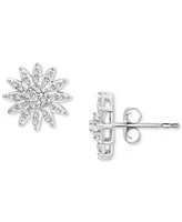 2-Pc. Set Diamond Starburst Pendant Necklace & Matching Stud Earrings (1/2 ct. t.w.) in Sterling Silver, Created for Macy's
