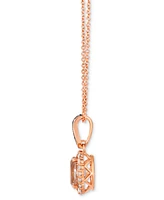 Le Vian Morganite (1/2 ct. t.w.) & Diamond (1/5 ct. t.w.) Oval 20" Adjustable Pendant Necklace in 14k Rose Gold