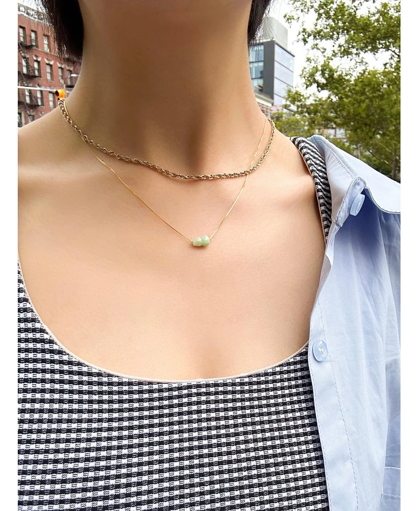 Mini bottle — Jade pendant necklace