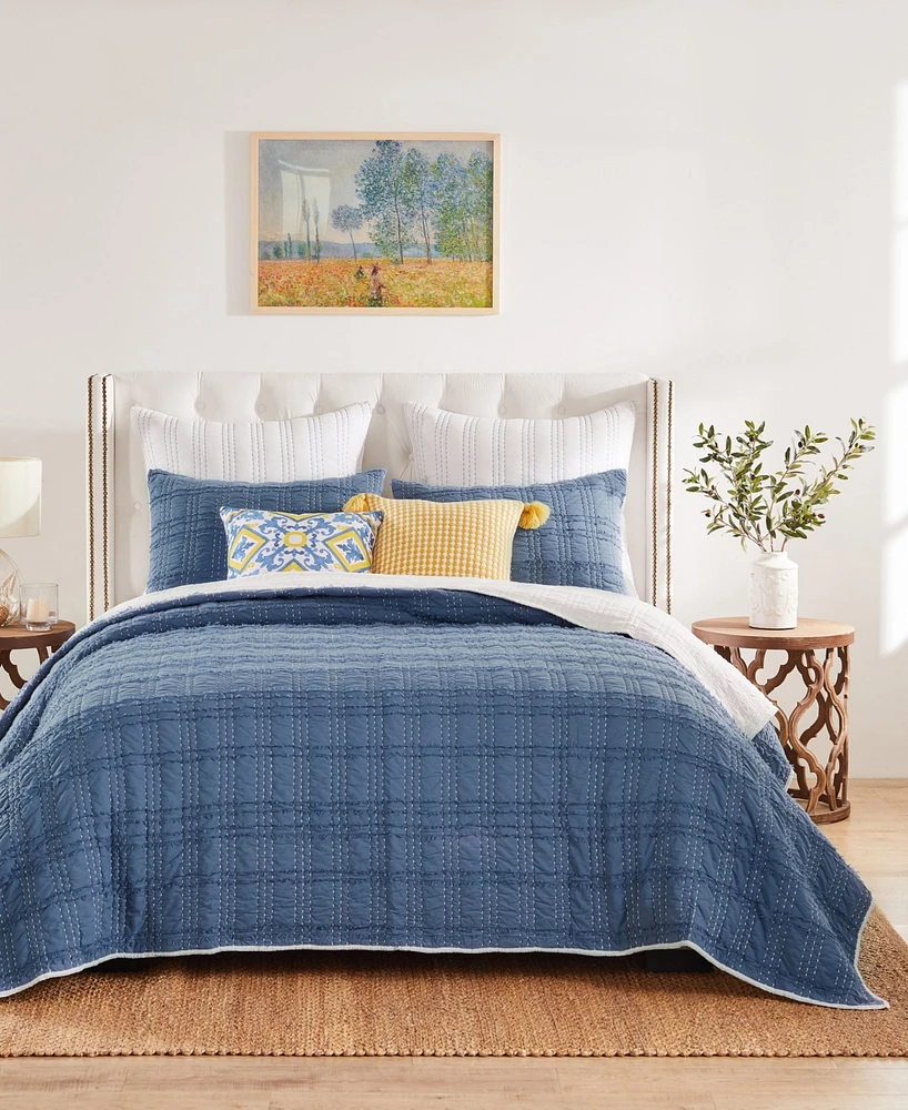 Greenland Home Fashions Portofino Ruffled 3-Pc. Quilt Set