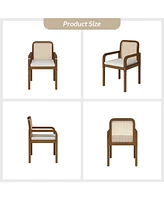 Javier Modern Ratten Dining Chair with Removable Seat Cushions