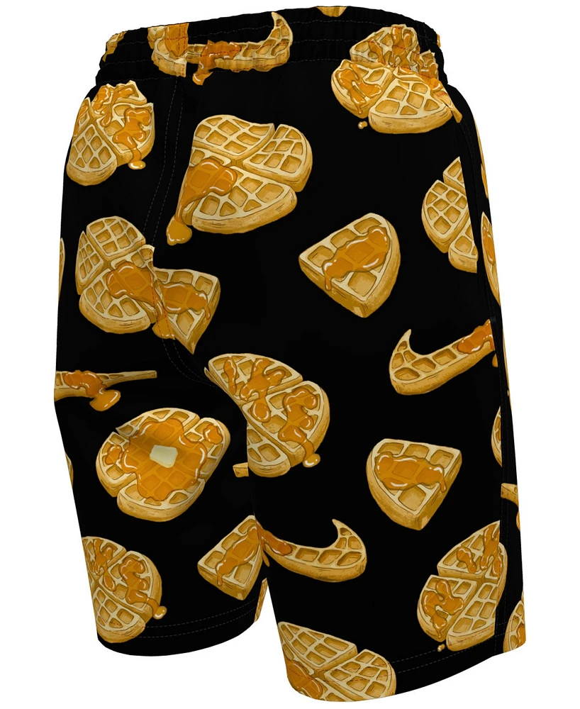 Nike Big Boys 7" Tossed Waffle Volley Swim Shorts