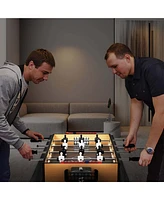 Game Room Size Football Table with Non-slip Handle 2 Footballs Realistic Players