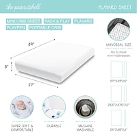 The Peanutshell Daisy Dreams 3-Pack Fitted Playard Sheets