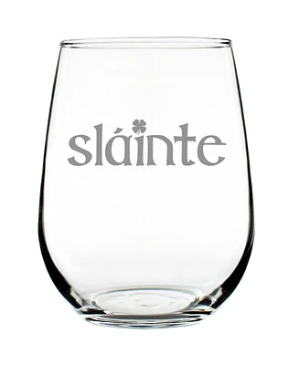 Bevvee Slainte Irish Cheers Stemless Wine Glass