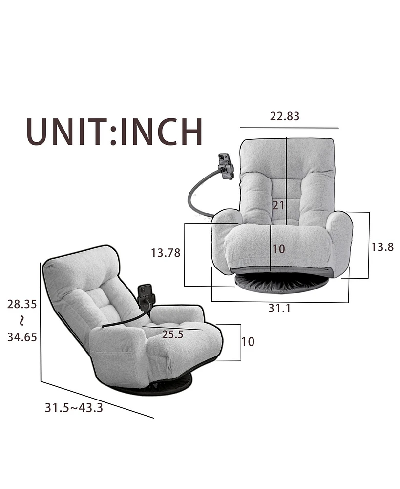 Versatile Lounge Chair Adjustable Angles, Ergonomic Comfort, Tv/Nap Ready