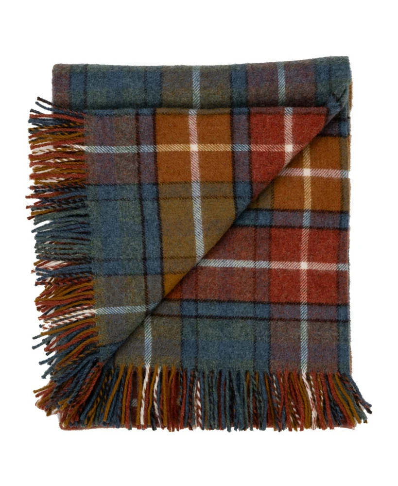 Prince of Scots Highland Tweeds Shetland Lambswool Throw, 55 " x 72"