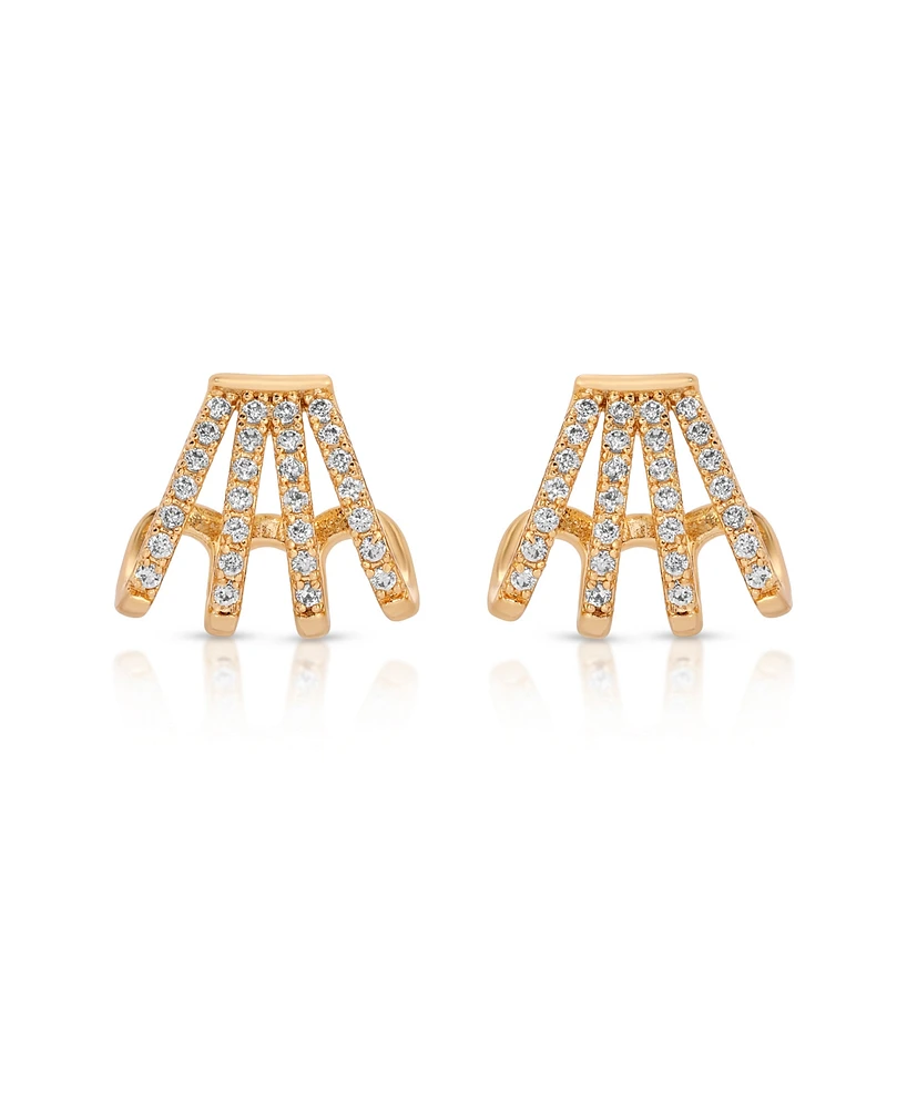 Ettika Glisten Wing Pave Earrings