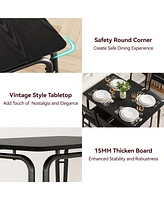 Dining Table for 4, Small Table and Chairs Set of 5, Dinette Set for 4