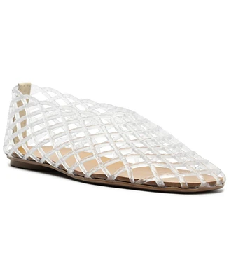 Arezzo Women's Jada Jelly Slip-On Ballet Flats
