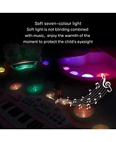 Sugift 37-Key Kids Electronic Piano Keyboard with Multiple Sounds and Lights Microphone