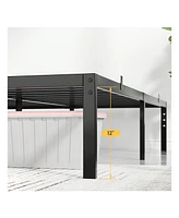 gaomon 14 Inch Twin Bed Frame Metal Platform, Twin Bed Frame With Ample Storage, No Box Spring Needed And Steel Slat Support, Easy Assembly