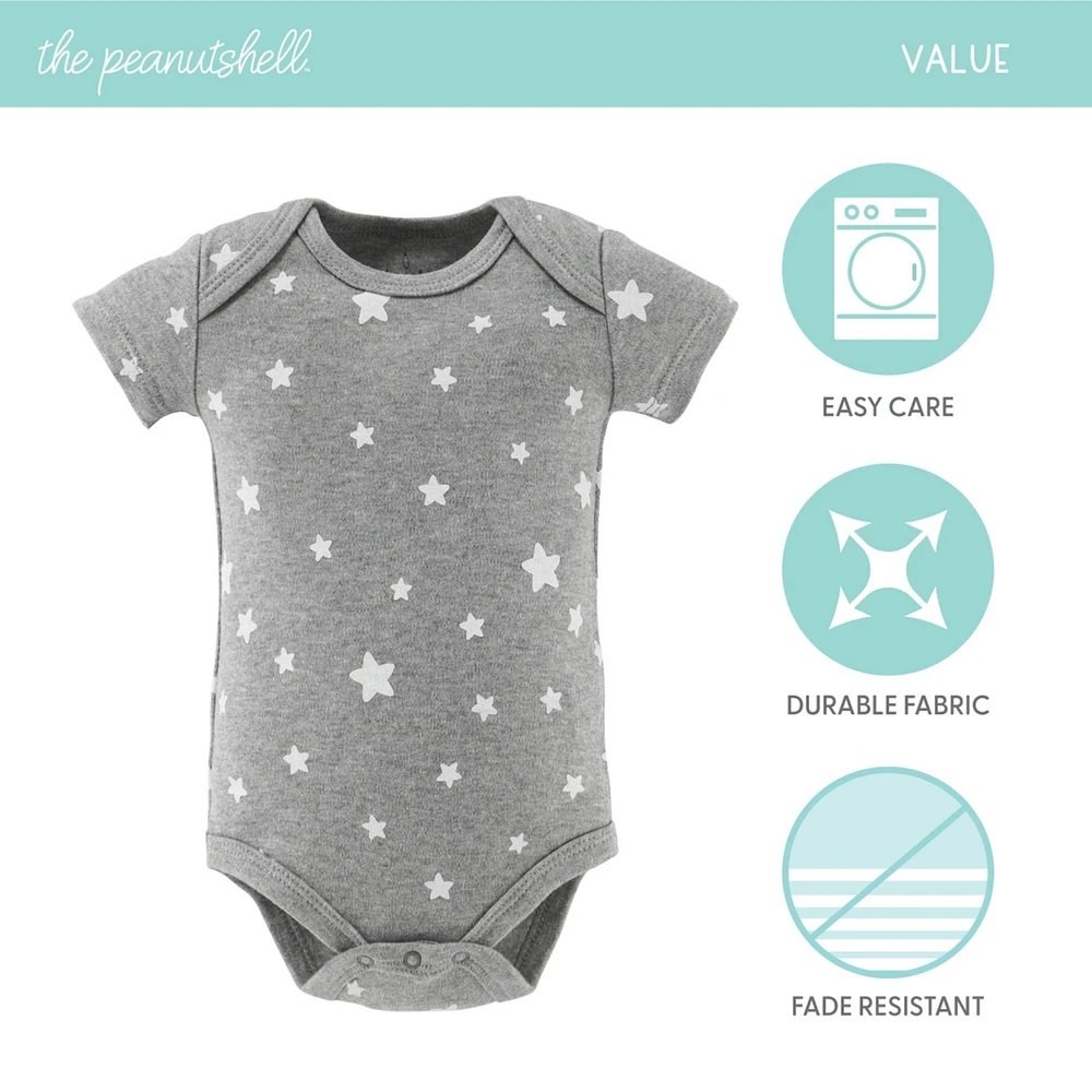 The Peanutshell Baby Neutral Safari Bodysuits for Boys and Girls