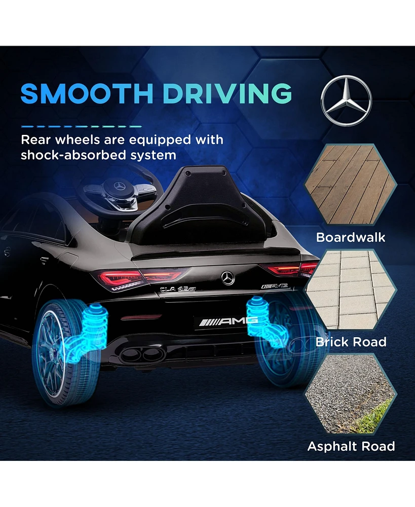 Qaba Mercedes-Benz Amg Licensed 12V Kids Ride on Car w/ Remote,
