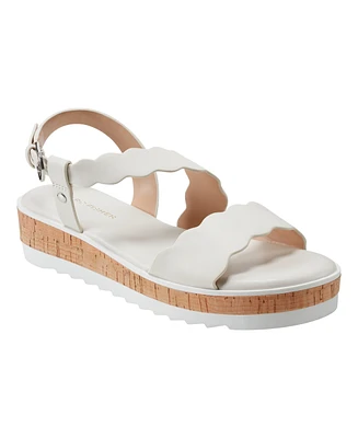 Marc Fisher Women's Gabrey Asymmetrical Strap Platform Sandals