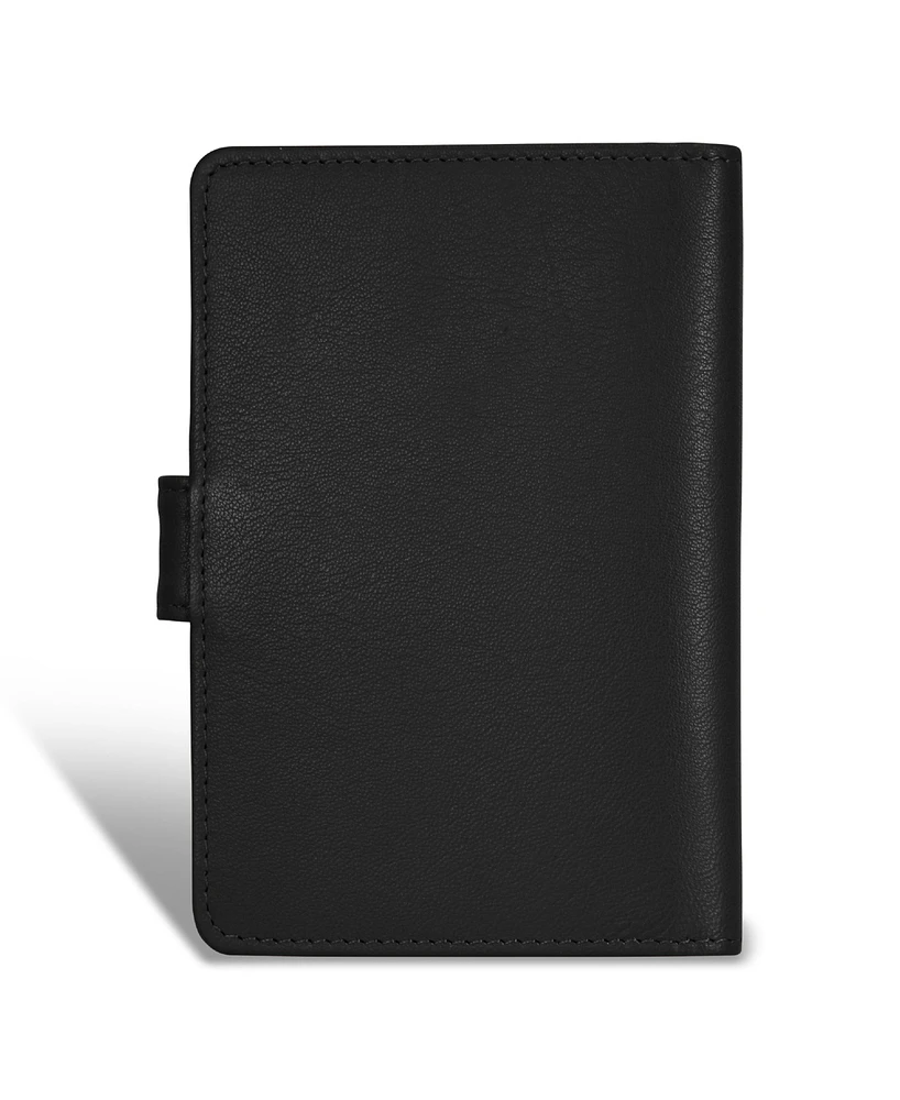 Champs Men's Onyx Collection Leather Passport Case