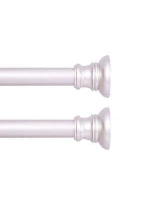 Kenney Easy Install Nicholas Adjustable Tension Rod - No Tools Required, 28-48 Inches, Brushed Nickel Finish