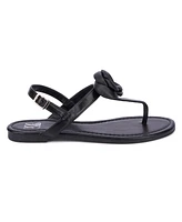 Rosette Women's Single Flower Thong T-Strap Sandal