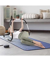 Hongge Portable Ab Trainer with Headrest and Foam Handle for Office Home Gym-White