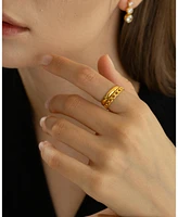 Sterling Silver 18k Gold Plated Ingrid Classic Band Ring Size 7 – Warm Weather Style, Simple Sophistication, Everyday Wear'