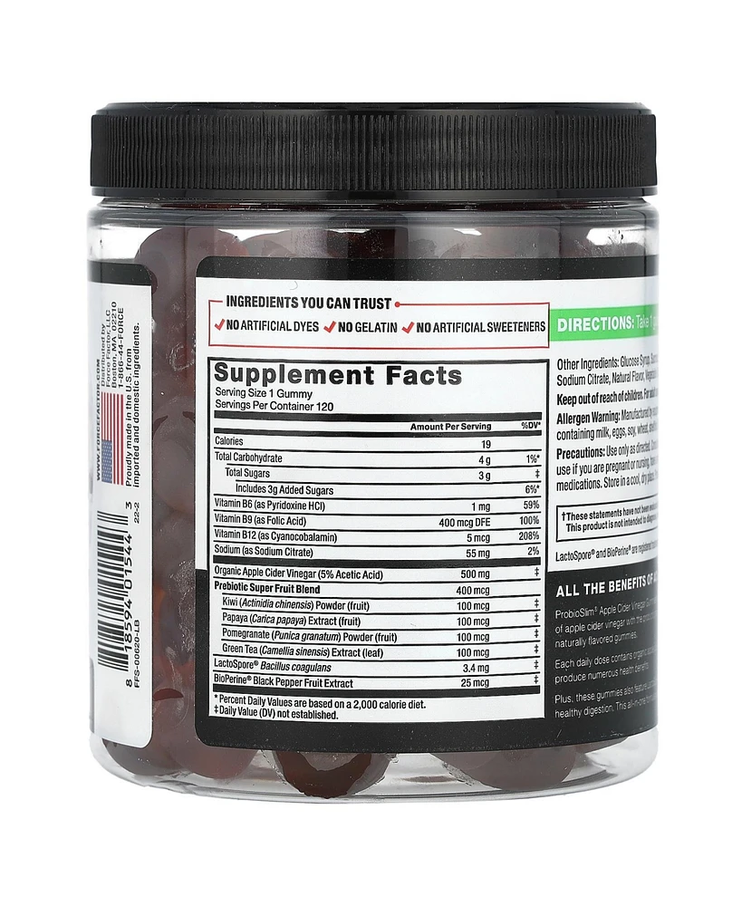 Force Factor ProbioSlim Keto Acv Gummies Apple