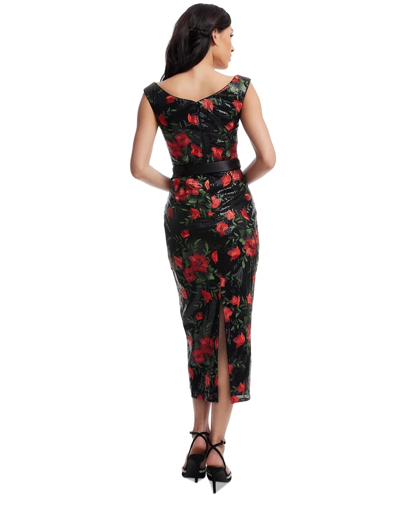 Dress the Population Women's Dottie Midi Dress