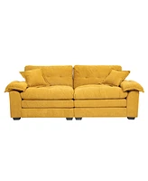 Streamdale Furniture 84" Chenille Recliner Sofa Small Sofa Loveseat Deep Seat Sofa Couch with 2 Throw Pillows & Memory Foam for Living Room Apartment