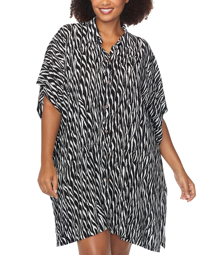 Raisins Curve Trendy Plus Vacay Printed Cover-Up