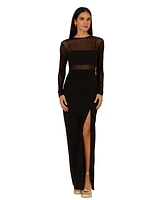Adrianna Women's Mesh-Panelled Column Gown
