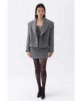 Nocturne Women's Oversized Padded Shoulder Jacket
