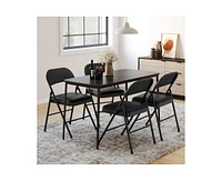 Pack Folding Chairs with Padded Cushion and Back, Folding Chairs for Outside, Foldable Chairs with Metal Frame Hold Up to 350 Lbs