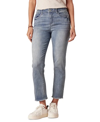 Democracy Petite "Ab"solution High-Rise Straight-Leg Jeans