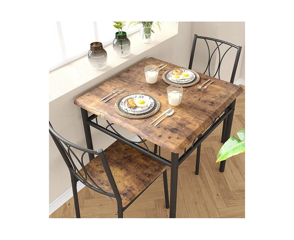 gaomon Kitchen Dining Room Table Set for 2 with Chairs, 3 Piece