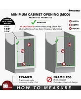 Rev-a-Shelf Trim to Fit Shallow Drawer Organizer, 33.13'' x 22'', 4WUT-36SH-1