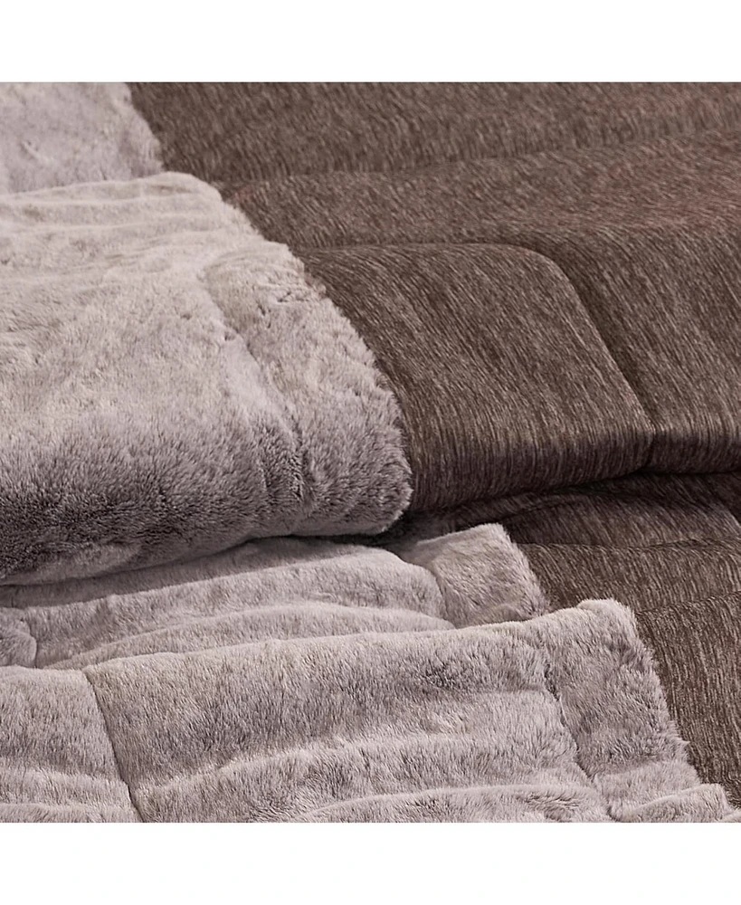 Coma Inducer Opposites Attract - Coma Inducer Oversized Comforter Set - Plush Frosted Chocolate + Cooling Cold Brew