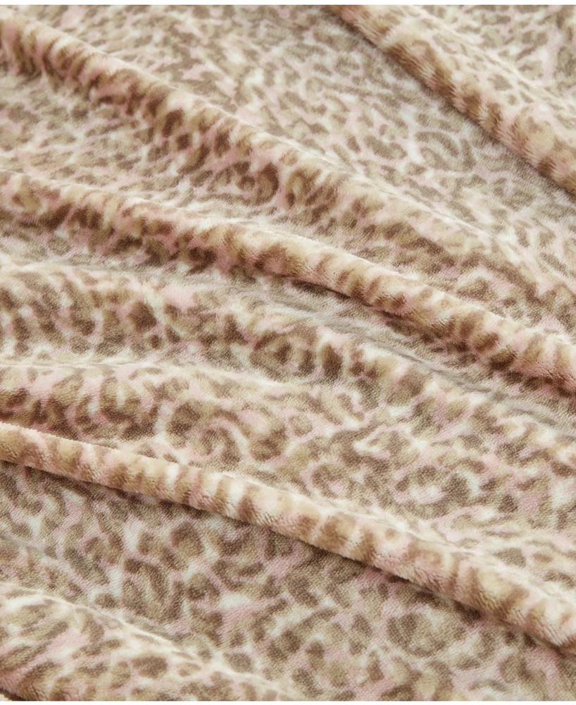 Jessica Simpson Plush Leopard 2-Pc. Comforter Set, Twin/Twin Xl
