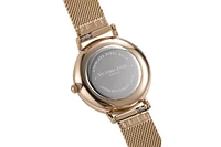 Woman Crystals Watch 32mm Dial Rose Gold Stainless Steel, Victoria Hyde