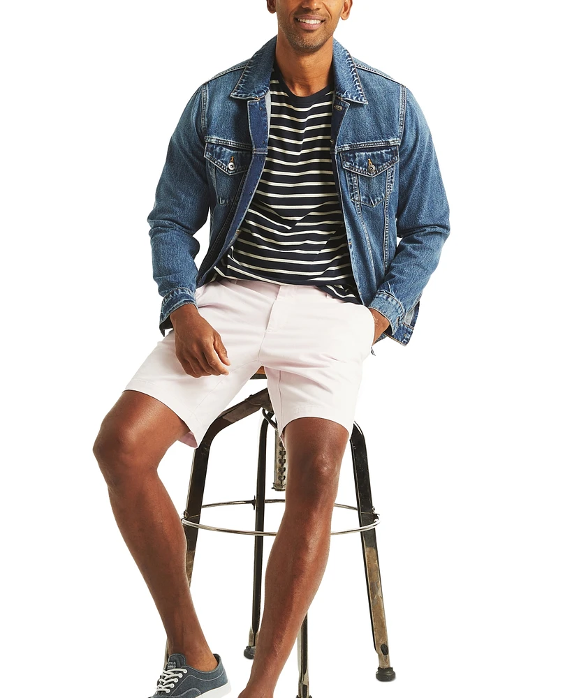 Nautica Men's Solid-Color Stretch-Twill 8.5" Deck Shorts