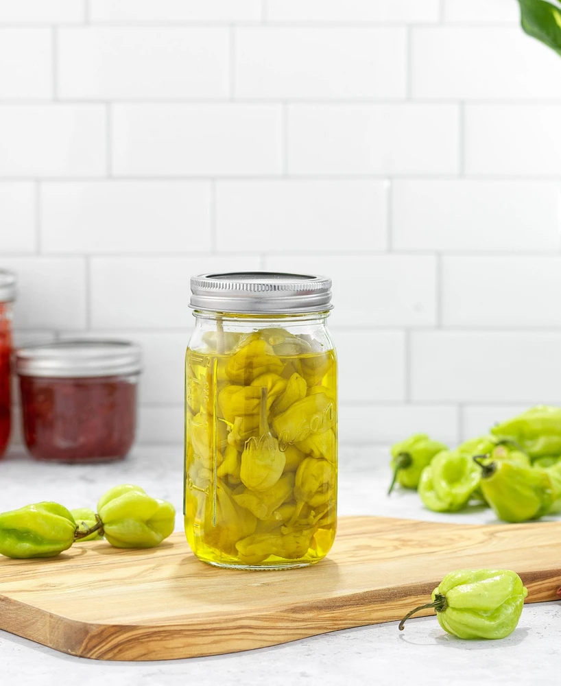 JoyJolt Regular Set of 6 Mason Jars with Airtight Lids