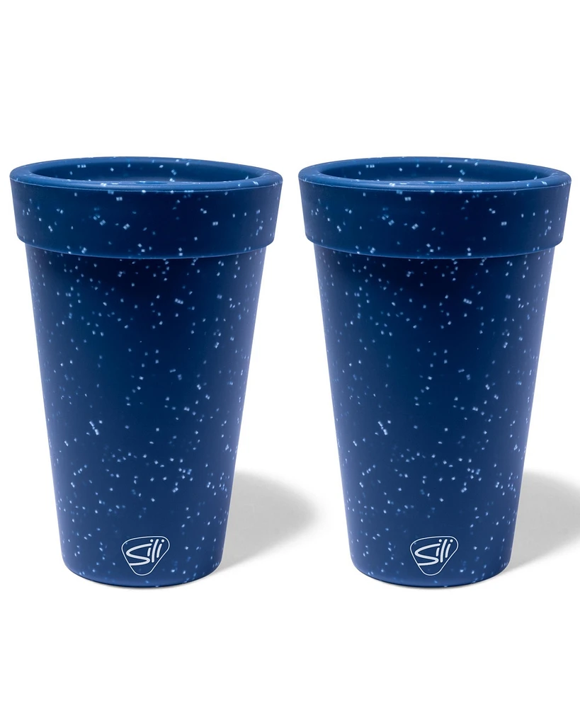 Coffee Tumbler 16oz: 2 pk - Blue Speckled