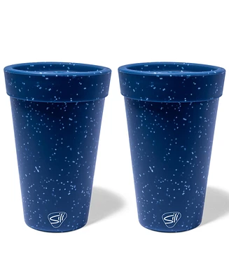 Coffee Tumbler 16oz: 2 pk - Blue Speckled