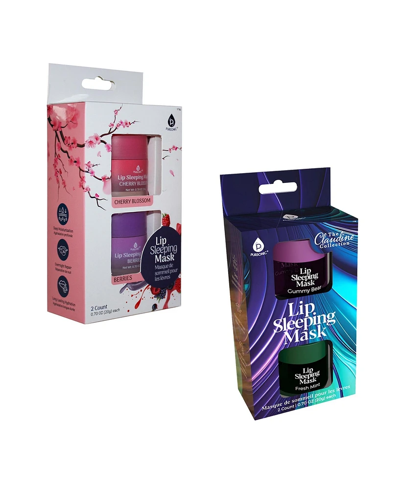 Lip Sleeping Mask Collection Bundle: Cherry Blossom & Berries + Gummy Bear & Fresh Mint