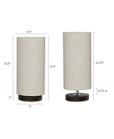 Lavish Home 12.25" Modern Led Cylinder Table Lamp