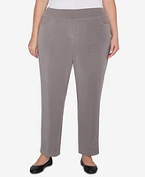 Alfred Dunner Plus Size Copenhagen Knit Corduroy Faux Fly Pull On Average Length Pants