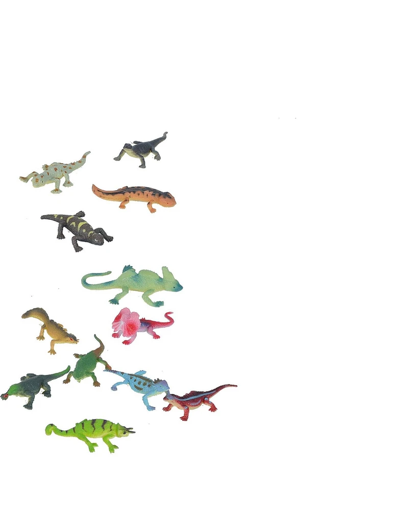 Wild Republic Polybag Mini Lizard Figurines, 12 Pieces