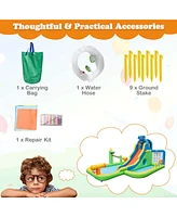 Inflatable Water Slide Giant Water Park for Kids Backyard Fun without Blower