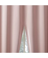Aria Magnetic Closure Theater Grade 100% Blackout Back Tab Curtain Panel Pair