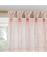 Krista Holiday Twist Tab Sheer Tab Top Curtain Panel