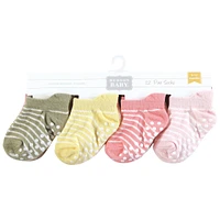 Hudson Baby Girls Non-Skid No-Show Socks