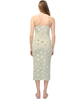 Dylan Ryan Juniors' Velvet Burnout Sleeveless Slip Dress